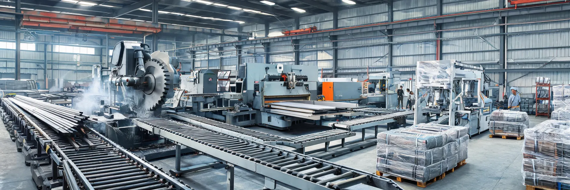 Steel service center processing line